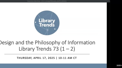 Thumbnail for Library Trends | Design &amp; the Philosophy of Information