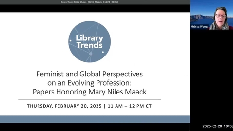 Thumbnail for Library Trends - Feminist and Global Perspectives on an Evolving Profession: Papers Honoring Mary Niles Maack