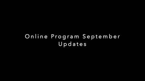 Thumbnail for September Online Programs Updates