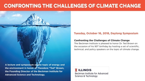 Thumbnail for &quot;Carbon Capture and Utilization&quot; by D. Darensbourg (Climate Change Symposium)