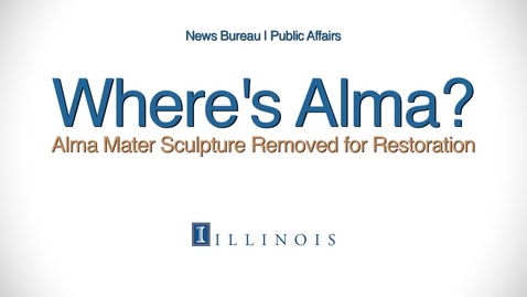 Thumbnail for Alma Mater Sculpture Removed for Restoration