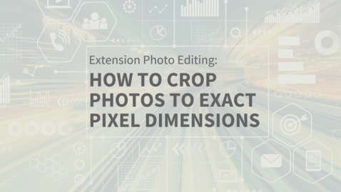 Thumbnail for EXT Comms: How to Crop a Photo to Exact Pixel Dimensions
