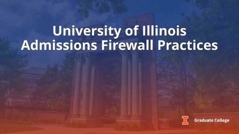 Thumbnail for Admissions Firewall Practices