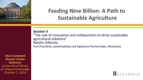 Thumbnail for Day 3 - Session V - The role of innovation and collaboration to drive sustainable agricultural solutions