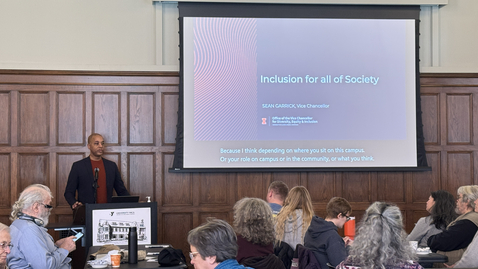 Thumbnail for Inclusion for all of Society, Sean Garrick Vice Chancellor of Diversity, Equity &amp; Inclusion