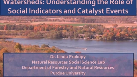 Thumbnail for NRES 2012 Spring Seminar Series - Dr. Linda Prokopy